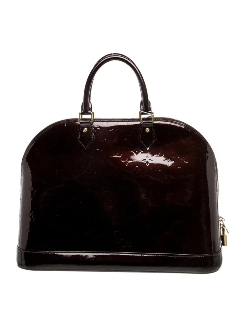 Louis Vuitton Monogram Vernis Alma GM Burgundy Patent Leather, lux